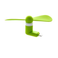 iPhone Lighting Portable Cell Phone Mini Electric Cooling Fan (Green)